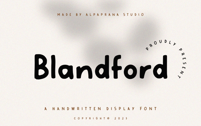 Blandford - handgeschreven lettertype