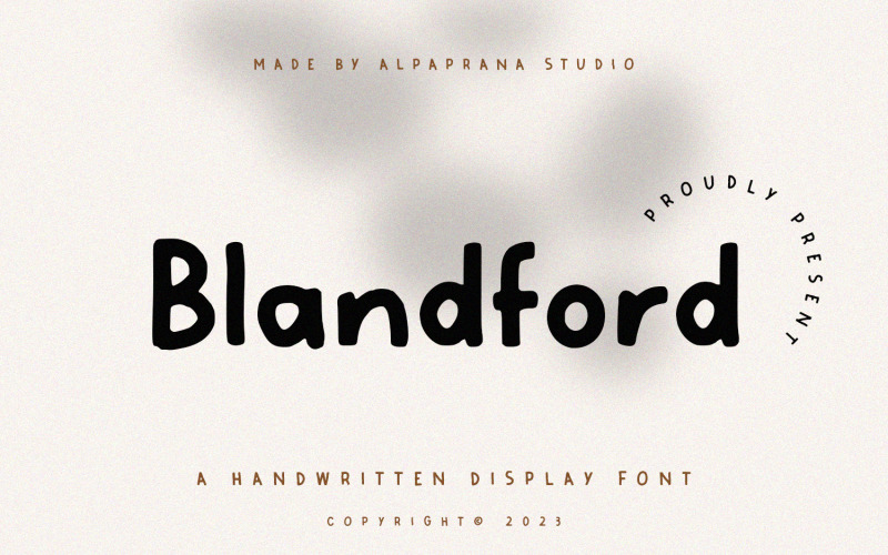 Blandford – Kézzel írt betűtípus