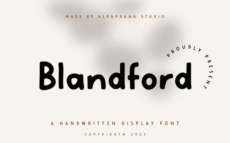 Blandford - Ručně psané písmo