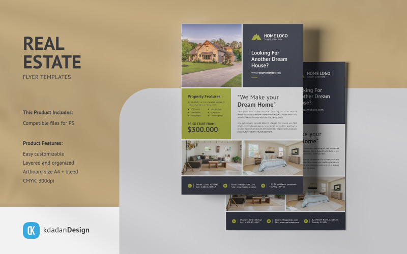 Real Estate Flyer PSD Templates Vol 073 - TemplateMonster