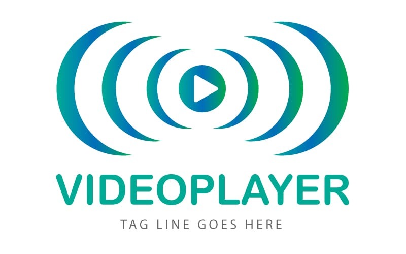 Шаблон логотипа видеоплеера - логотип видео