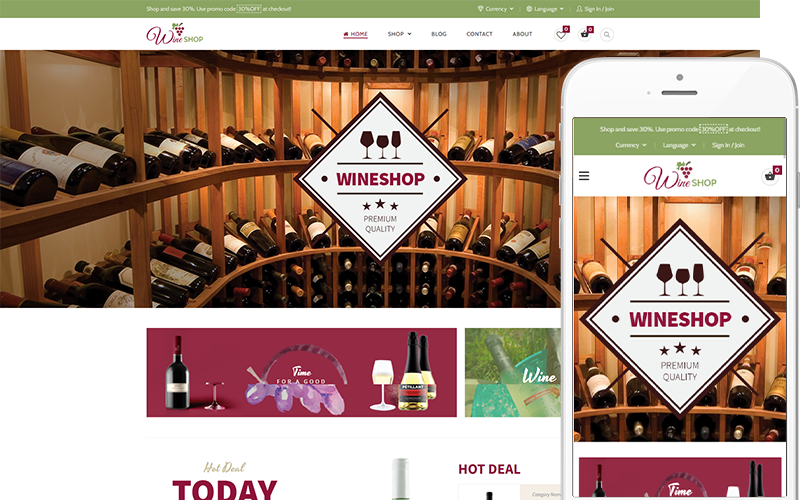 Wine Shop - Thème WooCommerce pour le vin, la cave et le vignoble