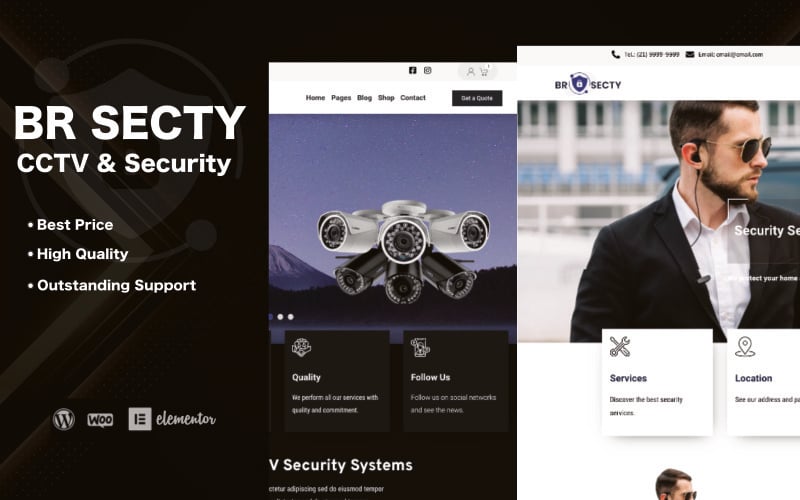 BR Secty - Privates Sicherheits-Wordpress-Thema