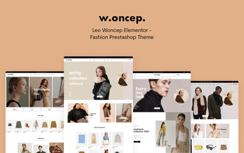 Leo Woncep Elementor - модная тема Prestashop