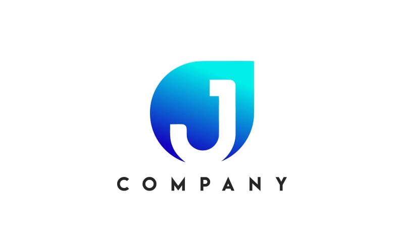 Logo Jericho, Logo písmene J, Logo písmene J, šablona loga písmene