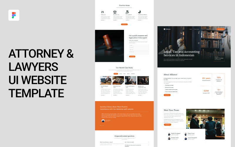 Advocaat & Advocaten UI Website Sjabloon