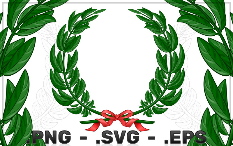 Diseño vectorial de corona de olivo y laurel