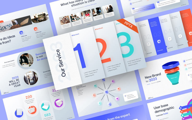 Sm Powerpoint Layout Geschäftsmodell & Service PowerPoint-Vorlage
