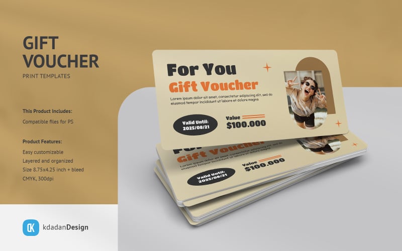 Stylish Gift Card Design - Corporate Identity Template