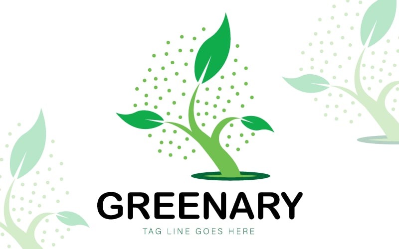 Greenary Logo Sjabloon - Natuur Logo