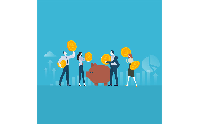 Illustration för plånbok för kryptovaluta