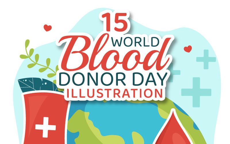 15 Ilustração do Dia Mundial do Doador de Sangue