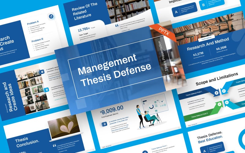 Modèle PowerPoint de soutenance de thèse de gestion