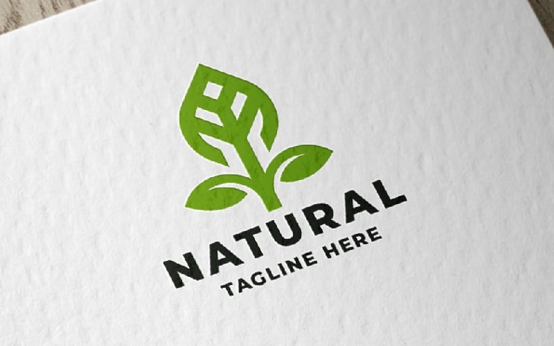 Modello di logo Pro di ecologia naturale
