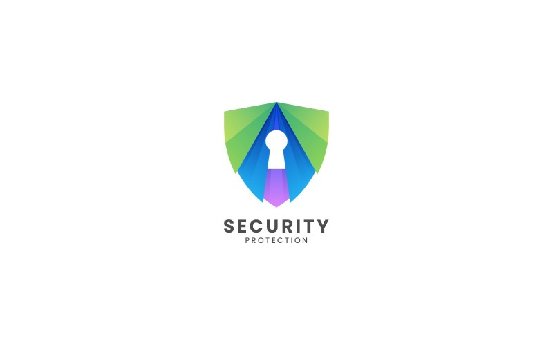 Säkerhetsgradient färgglad logotyp