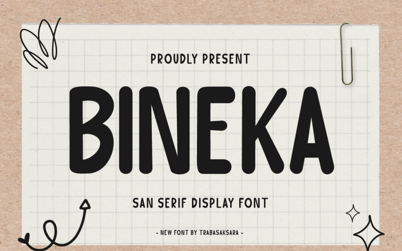 Bineka — дисплейный шрифт San Serif