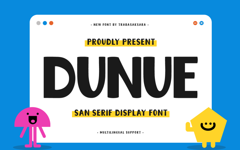 Dunue - fonte de exibição San Serif