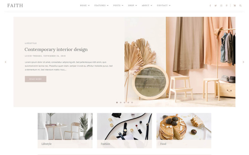 Faith - WordPress Blog & Shop Theme - TemplateMonster