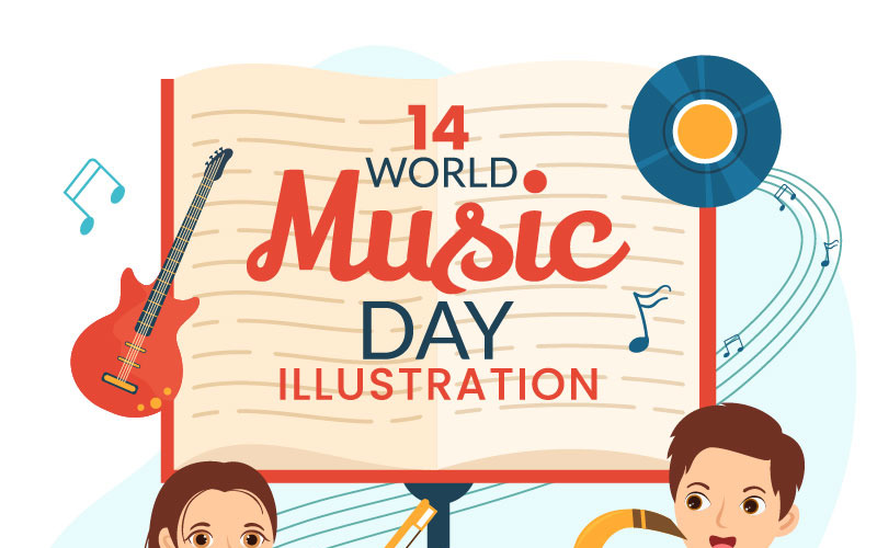 14 Giornata Mondiale della Musica Illustrazione