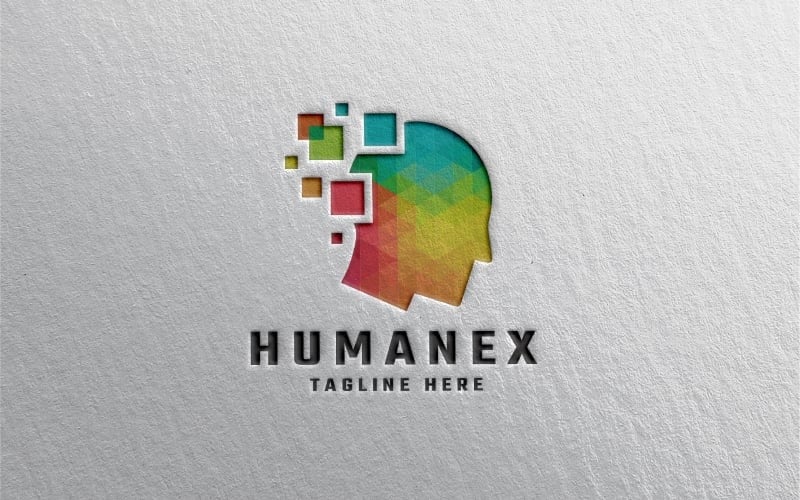Human Pixel Pro Logo Template