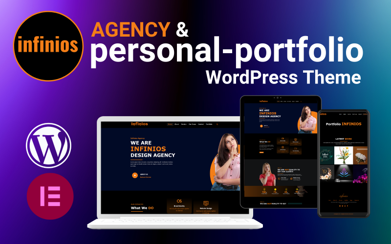 Infinios Agency and personal Portfolio WordPress 主题