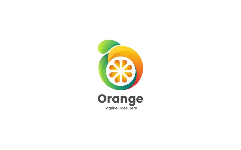 Logo coloré dégradé orange 2