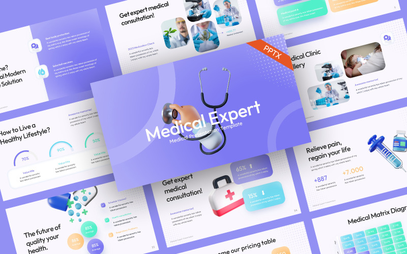 Medical Expert PowerPoint Template #326106 - TemplateMonster