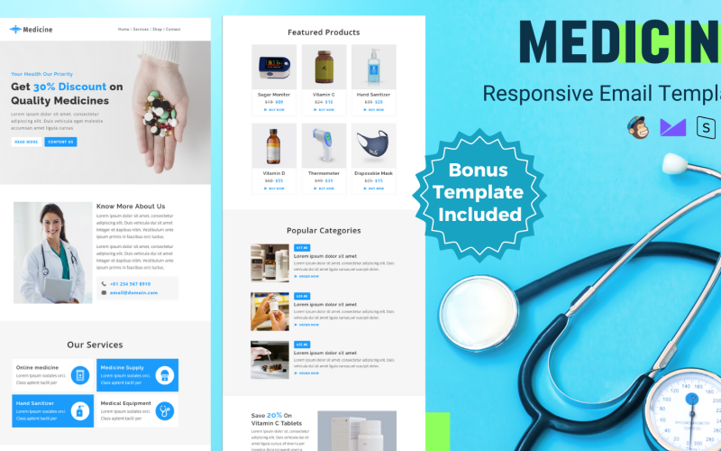 Medizin - E-Mail-Newsletter-Vorlage