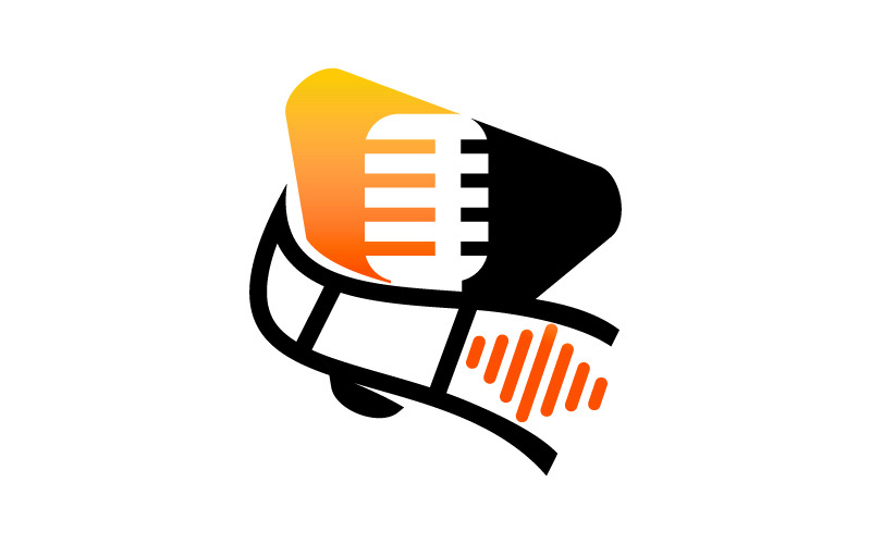 Modelo de logotipo de produção de serviço de vídeo de som