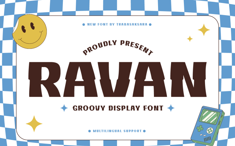 Ravan — Groovy wyświetlana czcionka