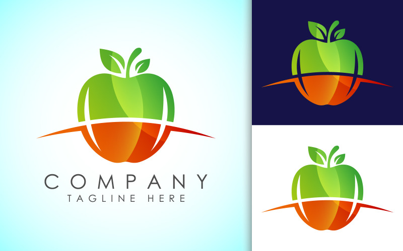Абстрактный символ логотипа яблока