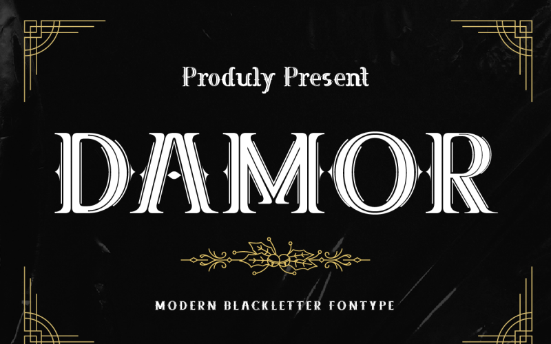 Damor-Schriftart - Moderne Serifen-Blackletter-Schriftart