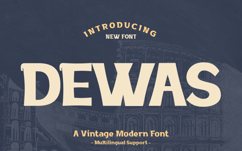 Dewas — дисплейный шрифт San Serif