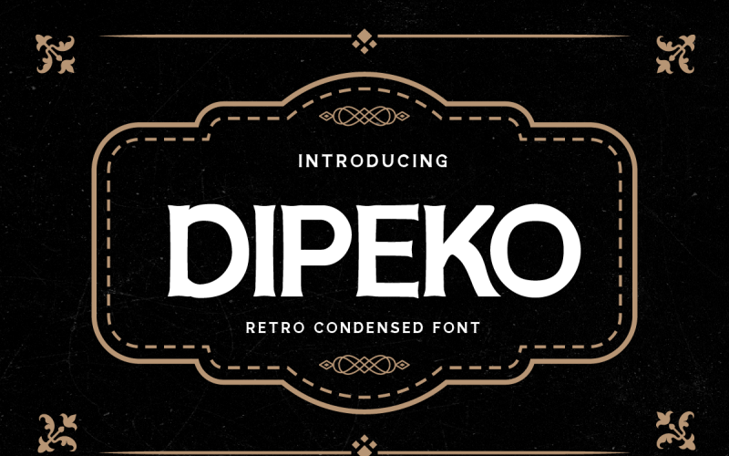 Dipeko - fonte retro condensada