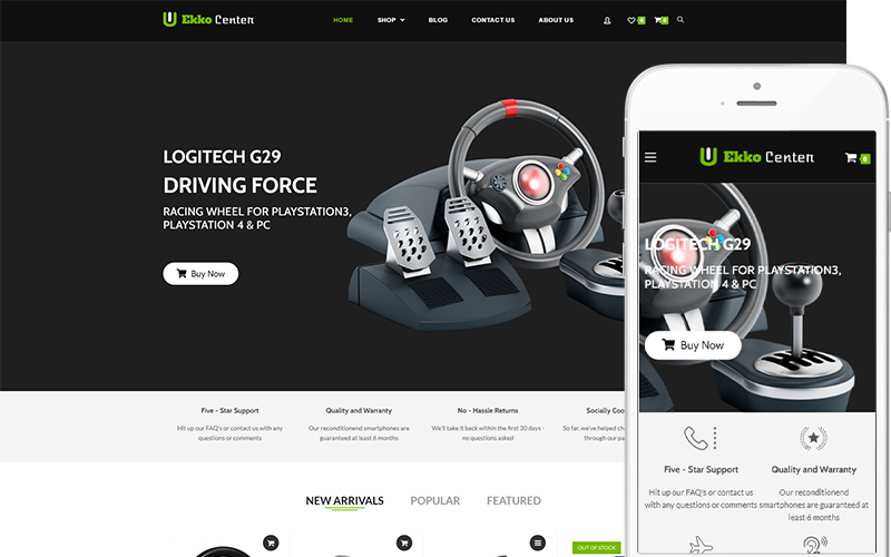 Ekko Center - Leksaker och speltillbehör Tema WooCommerce Tema