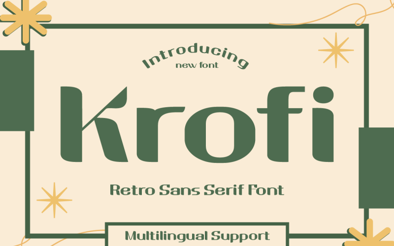 Krofi - Retro Sans Serif-lettertype