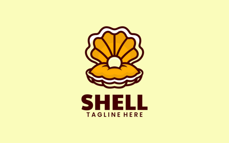 Shell Simple Mascot Logo Style #326292 - TemplateMonster