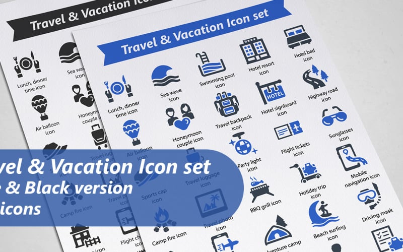 Travel And Vacation Icon Set