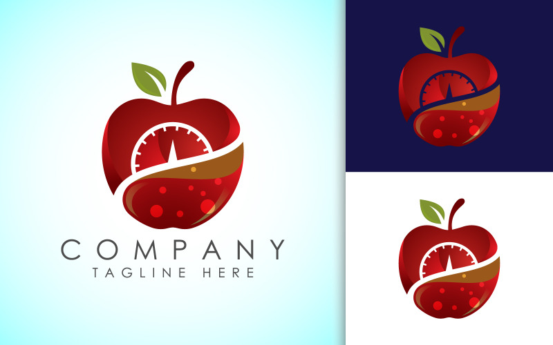 Vettore di progettazione del logo della dieta Apple2