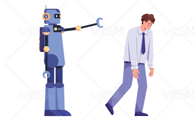 AI стрільби людини на білий Векторні ілюстрації
