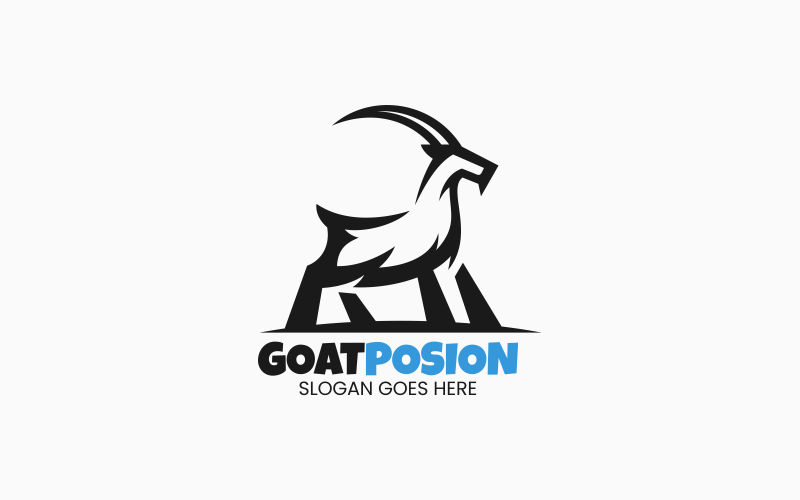 Goat Line Art Logo Style 5 #326301 - TemplateMonster