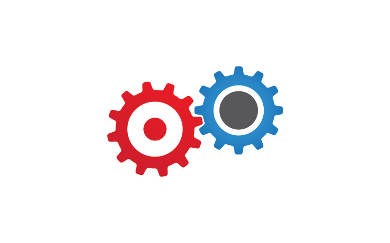 Zahnradmaschine Symbol Logo Design Vektor v1