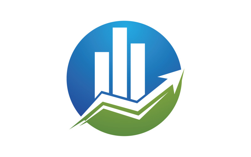 Design gráfico de vetor de logotipo de finanças de negócios v19
