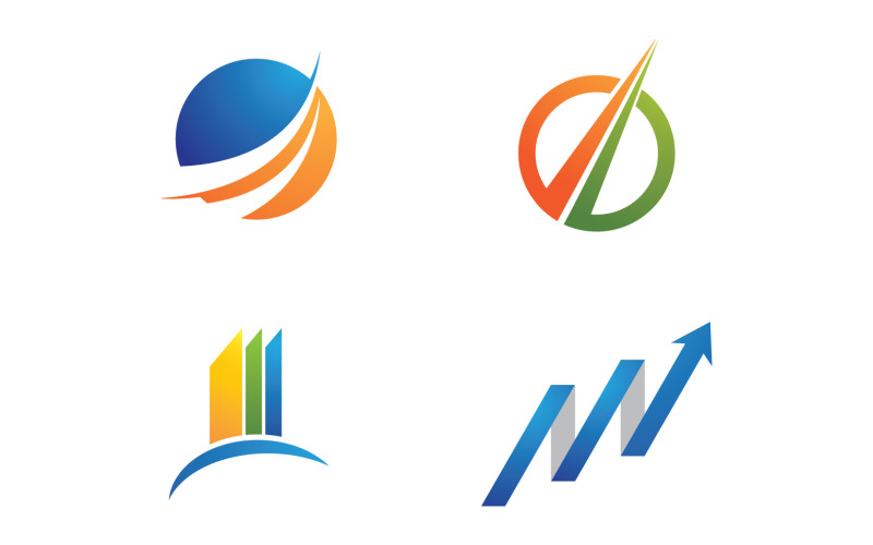 Graficzny biznes finanse logo wektor projekt v26