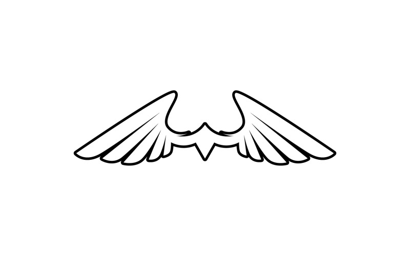 Schwarzflügelvogelfalkenlogovektor v7 - TemplateMonster