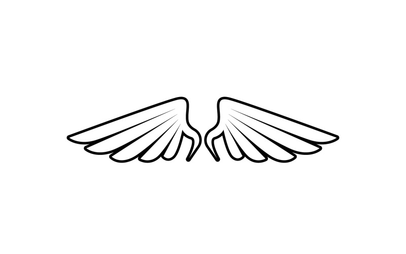 Vettore del logo del falco dell'uccello dell'ala nera v20