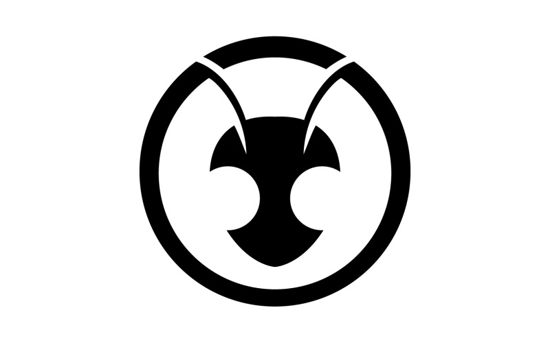 Ant head animals logo vector v22