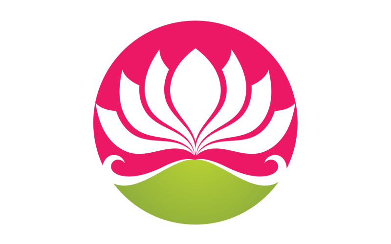 Bloem lotus yoga symbool vector design bedrijfsnaam v20