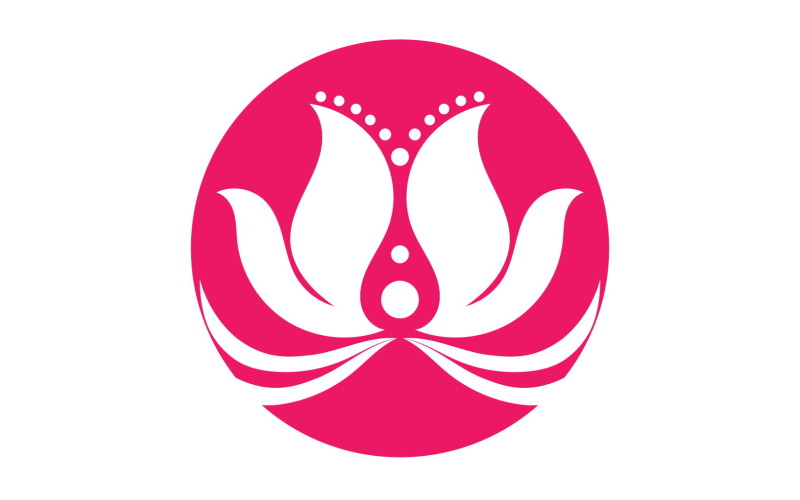 Bloem lotus yoga symbool vector design bedrijfsnaam v22