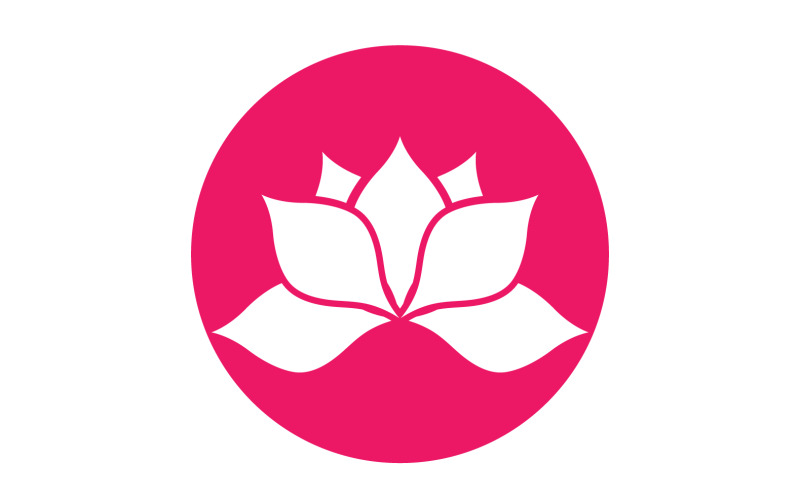 Bloem lotus yoga symbool vector design bedrijfsnaam v26